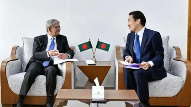 A JICA delegation with Mirza Fakhrul Islam Alamgir at his office